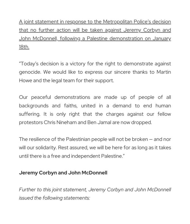 Police Drop Charges: A Win for Palestine Protesters! — police statement Palestine demonstration, right to protest against genocide, January 18th protest victory
