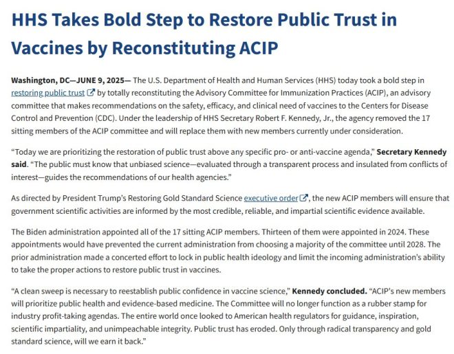 RFK Jr. Shocks Nation: CDC Vaccine Committee Disbanded! — HHS vaccine policy changes, CDC advisory committee overhaul, public trust in vaccines 2025