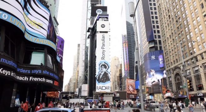 Rony Parulian's Times Square Takeover: What’s the Buzz? — Rony Parulian Times Square, Billboard music promotion, New York City artist showcase
