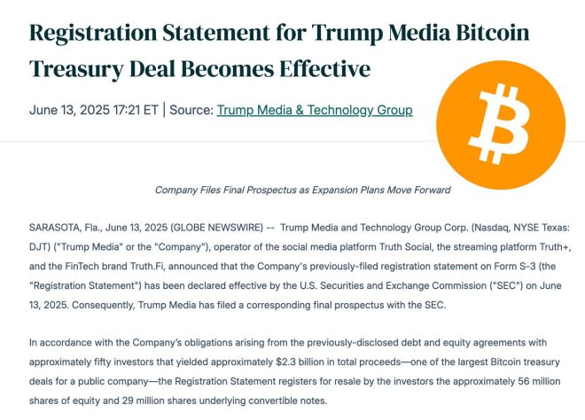 SEC Approves Trump's Bitcoin Deal: What’s Next? — Trump Media Bitcoin news, SEC approval cryptocurrency investments, 2025 Bitcoin treasury updates