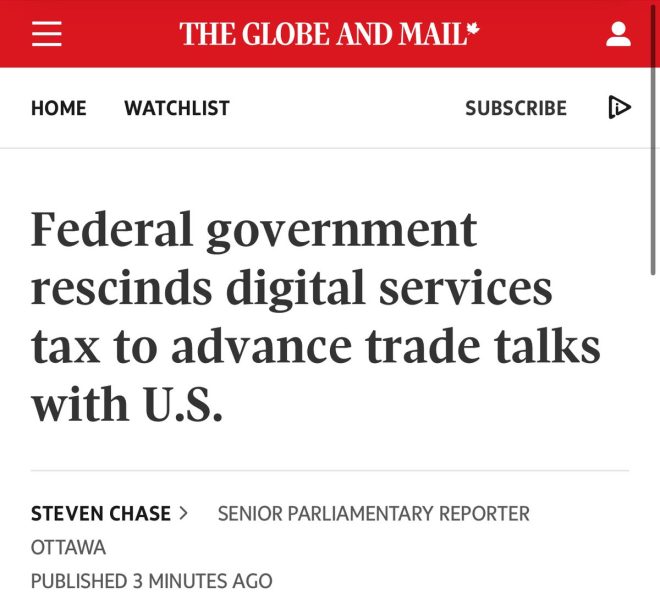 "SHOCKING: Canada Bows to Trump, Withdraws Digital Services Act - Are They Desperate for a Deal?" — Canada withdraws digital services act, Trump negotiation, Canada-Trump agreement 2025