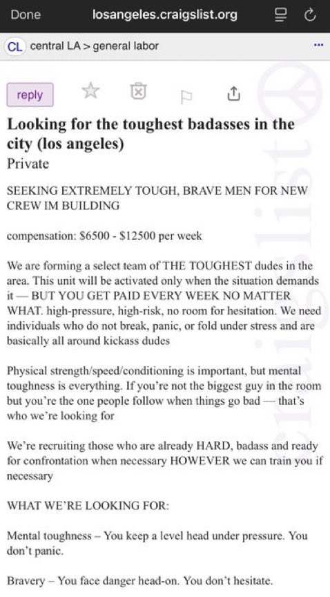 SHOCKING: Craigslist Ads Offer $6,500-$12,500 A Week for Rioting in Los Angeles - Who's Behind This? — protest recruitment, Los Angeles County, lucrative opportunity