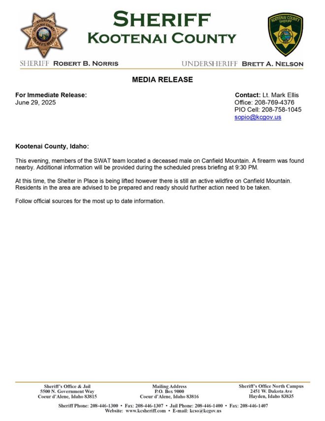 SHOCKING TURN: Suspected Shooter Found Dead on Mountain! — Kootenai County news, Idaho shooting incident, Canfield Mountain updates