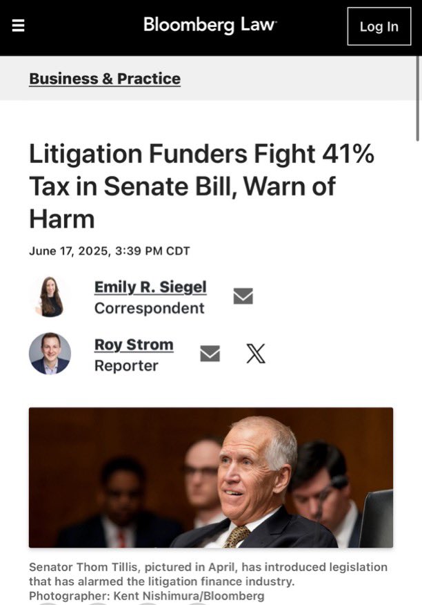 Senator Tillis' Bill: A Windfall for Elites, Not You! —  Senator Thom Tillis Big Pharma bill, anti-litigation finance tax 2025, corporate tax loopholes legislation