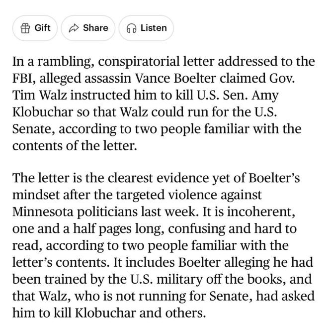 Shocking Allegations: Gov. Walz Plotting Against Klobuchar? — Minnesota political scandal, FBI investigation Minnesota, Vance Boelter letter allegations