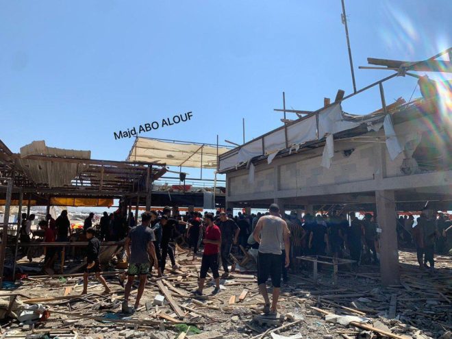 Shocking Attack: Israeli Bombing Claims Lives at Beach Cafeteria! — breaking news Gaza conflict, Mediterranean bombing casualties, Israel airstrike update 2025
