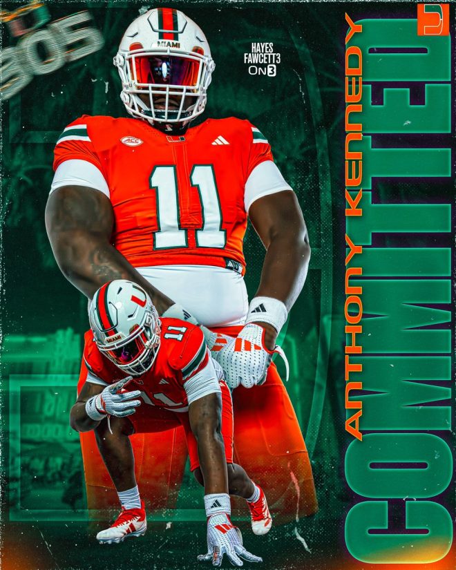 Shocking Decision: Four-Star DL Chooses Miami Over Giants! —  Four-Star Defensive Lineman Commitment, Miami Hurricanes Recruiting News, Anthony Kennedy College Football Decision