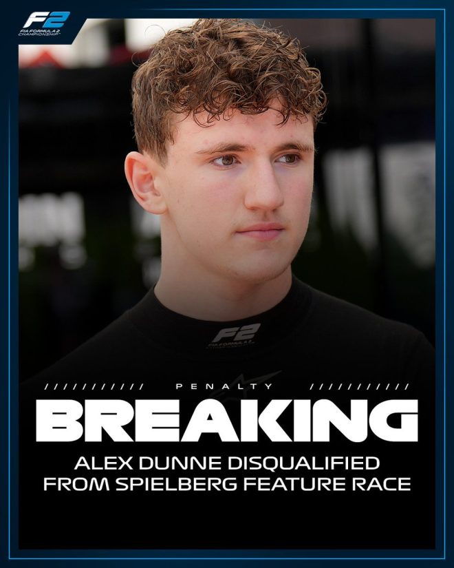 Shocking Disqualification: Dunne's Race Results Upended! — Alex Dunne disqualification news, Spielberg Feature Race updates, F2 championship standings 2025