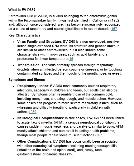 Shocking EV-D68: Minor Illness or Major Threat? — respiratory viruses in children, neurological complications from viral infections, EV-D68 outbreaks 2025