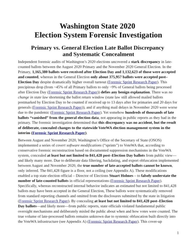 Shocking Forensics Reveal Washington's Election Secrets! — Washington State Election Integrity, Washington State Voter Fraud Analysis, Washington State Ballot Security Measures