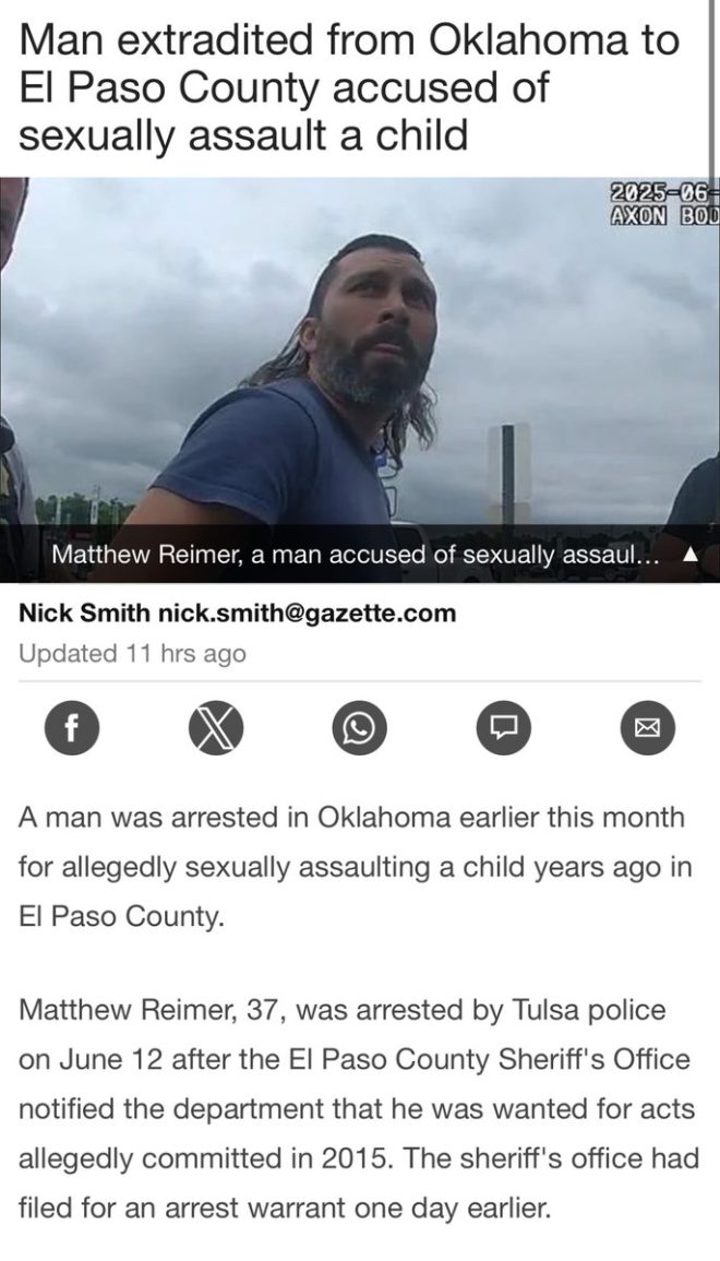 Shocking Past: Local Man Accused of Decade-Old Abuse! — child abuse investigation, El Paso County arrest warrant, school counselor reporting