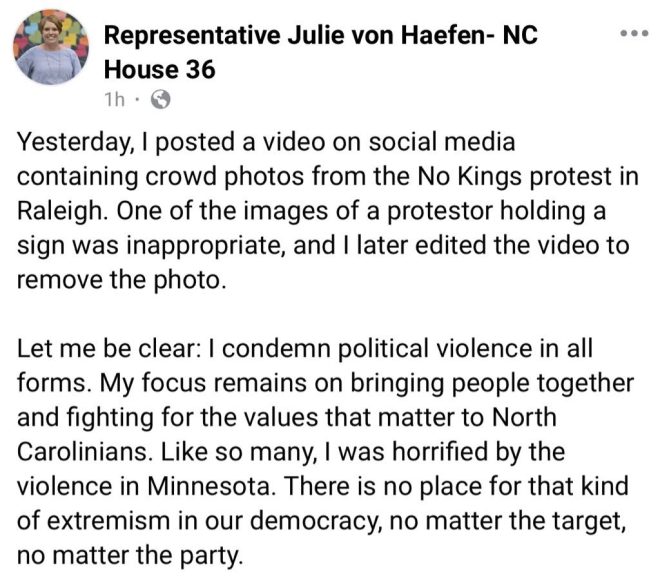 Shocking Photo: Rep. von Haefen's Trump Beheading Call! — political accountability, controversial political statements