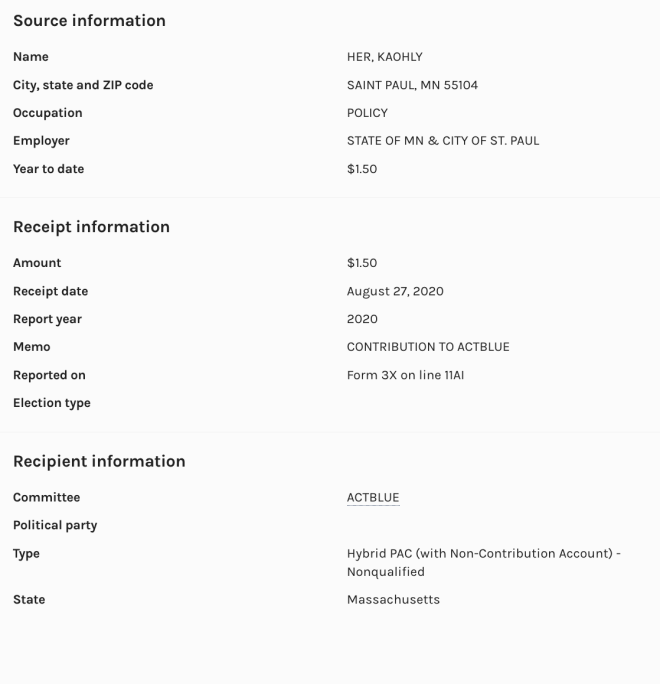 "Shocking revelation: Kaohly Her of St. Paul, MN illegally donates to ActBlue PAC - FBI investigation underway!" — Kaohly Her donation violation, US political contribution crime, Foreign national PAC donation 2025