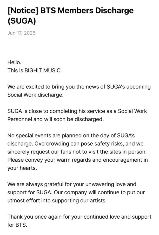 Shockwaves as SUGA Prepares for Controversial Discharge! — BTS SUGA return news, K-pop military discharge updates, Weverse announcements BTS members