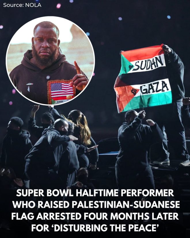 Super Bowl Star Zul-Qarnain Arrested: A Shocking Twist! — Super Bowl performer arrest news, Louisiana police warrant 2025, Palestine-Sudan flag controversy