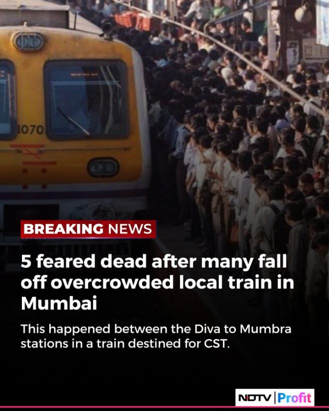 Tragic Death: 5 Feared Dead in Mumbai Local Train Incident