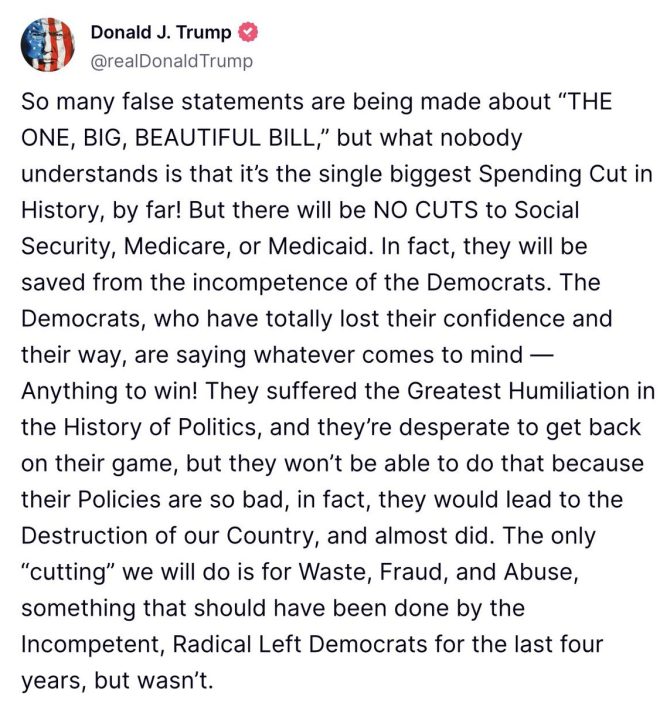 Trump Claims 'Beautiful Bill' is Biggest Spending Cut Ever! —  Spending cuts 2025, false statements about bills, Trump's spending cut claims