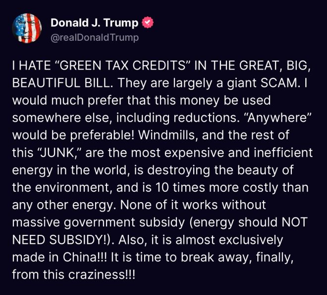 Trump Exposes "GREEN NEW SCAM" in GOP Bill—Who’s Behind It? — Trump criticizes Green New Deal, Republican tax credit controversy, Big Beautiful Bill updates 2025
