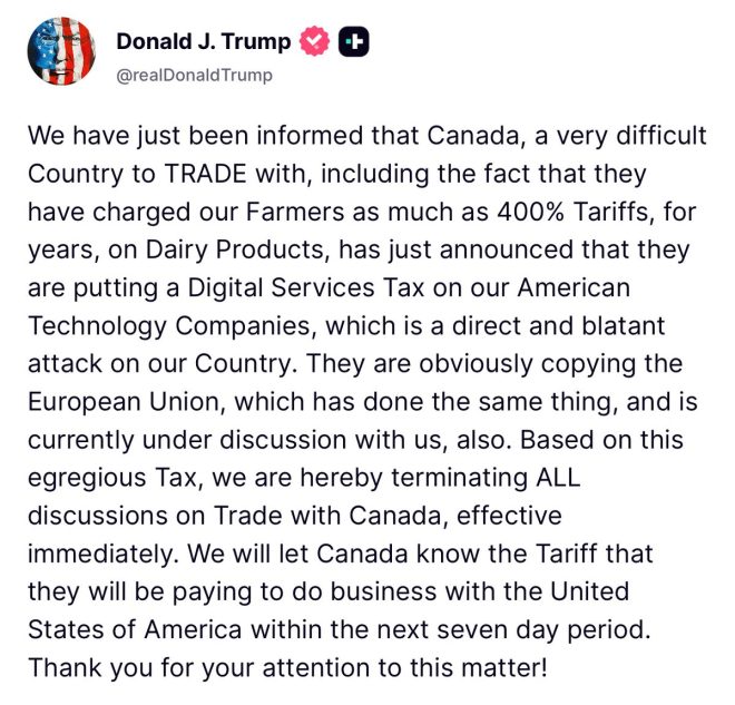 Trump Shocks World: Canada Trade Talks TERMINATED! — Trump Canada trade negotiations, US Canada trade relations 2025, economic impact of Trump policies