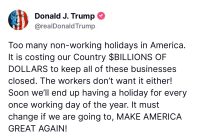 Trump Slams Juneteenth: "Too Many Holidays Costing Billions!" —  Juneteenth holiday debate, economic impact of holidays in America, workers' opinions on non-working days
