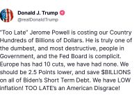Trump Slams Powell: "Dumbest in Government!" - Shocking Claims —  Trump Powell feud, Trump criticizes Jerome Powell, 2025 Trump government comments