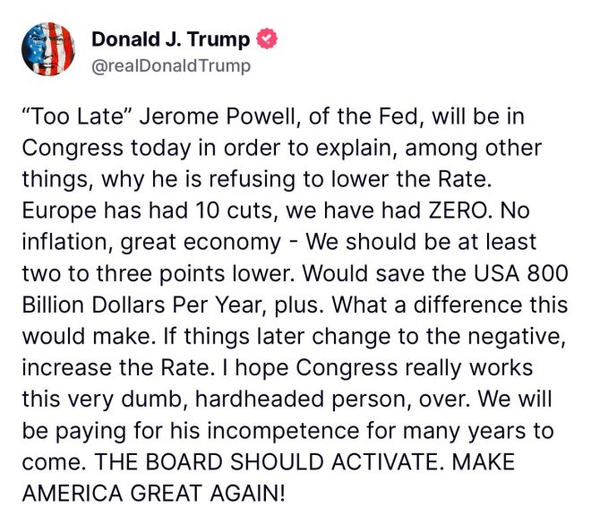 Trump Slams Powell: Incompetence Exposed at 1:32 AM! — Trump calls out Fed Chairman, Jerome Powell incompetence exposed
