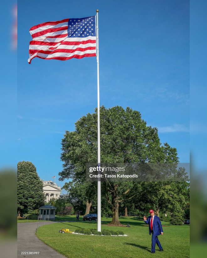 Trump's Flag Controversy: A Patriotic Gesture or Stunt? — White House flag installation, Trump returns to White House, patriotic American flags 2025