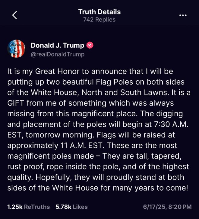 Trump's Flag Poles: Patriotism or Political Stunt? — American flag installation White House, Trump personal funding flag poles 2025