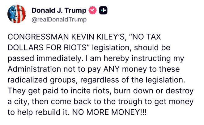Trump's Shocking Move: No Funds for Rioters, Calls for Bill — "Trump administration funding cuts 2025, anti-riot legislation 2025, financial accountability for protest groups"