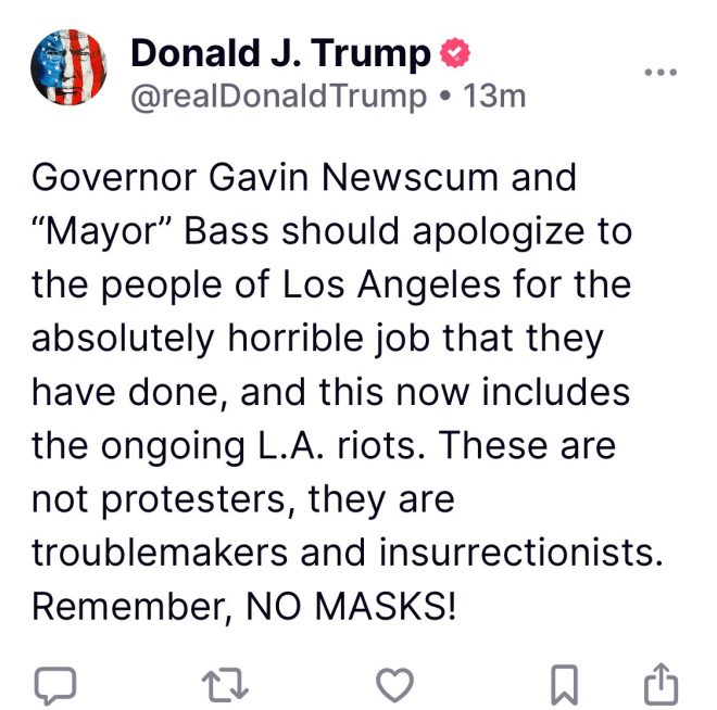 Trump's Shocking Ultimatum: "No Masks for L.A. Rioters!" —  Trump Los Angeles Protest, Riot Response Guidelines, 2025 Public Safety Measures