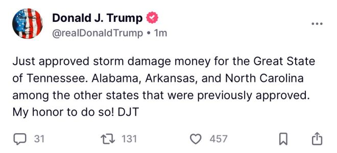 Trump's Swift Aid for Tennessee: Political Play or True Patriotism? — storm relief funding Tennessee, Trump disaster assistance 2025, emergency aid Donald Trump
