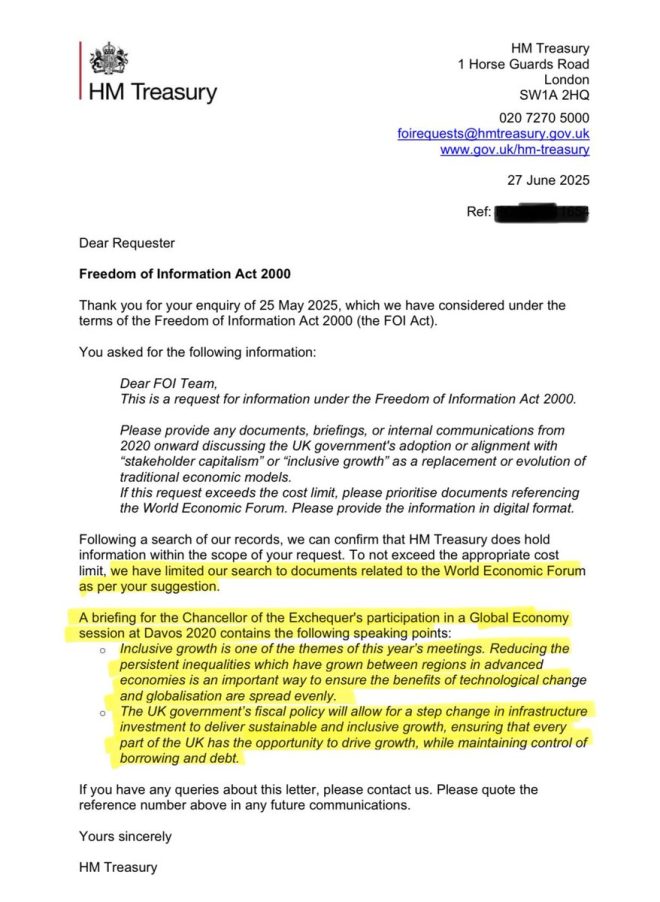 UK Treasury Backs WEF's Agenda: Were Conspiracy Theorists Right? — conspiracy theories UK, HM Treasury 2025, Inclusive Growth agenda