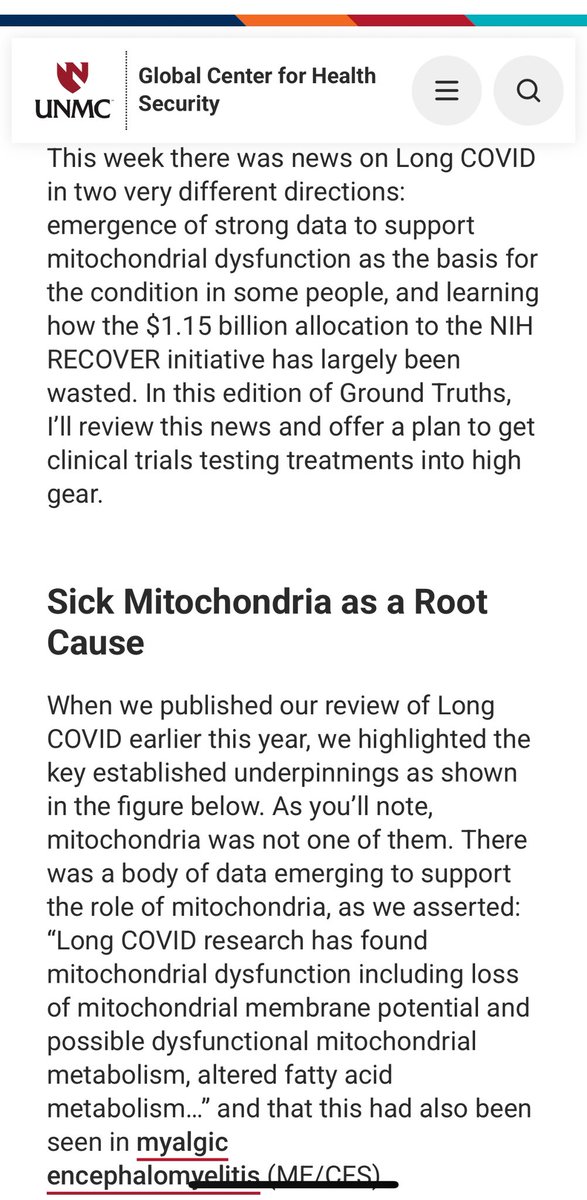 UNMC: Sick Mitochondria Behind Long Covid? — mitochondrial dysfunction long Covid, UNMC health security research, chronic fatigue syndrome causes 2025