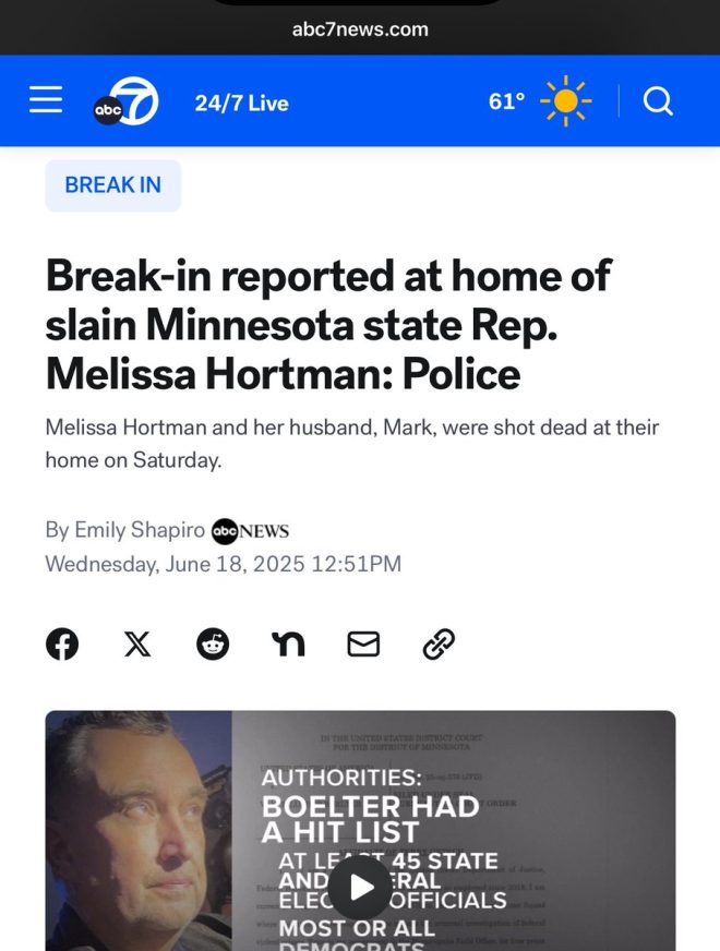 Unbelievable Twist: Rep. Hortman's Home Burgled After Death! — Minnesota political scandal, unexplained crime incidents, unusual burglary cases