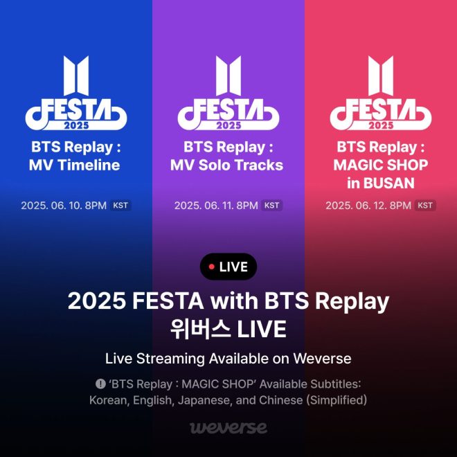 "Unveiling the untold stories: BTS and ARMY reunite for a controversial FESTA event on Weverse LIVE! Don't miss this epic journey from past to future✨" — BTS FESTA Replay, ARMY Celebration, Weverse LIVE Event