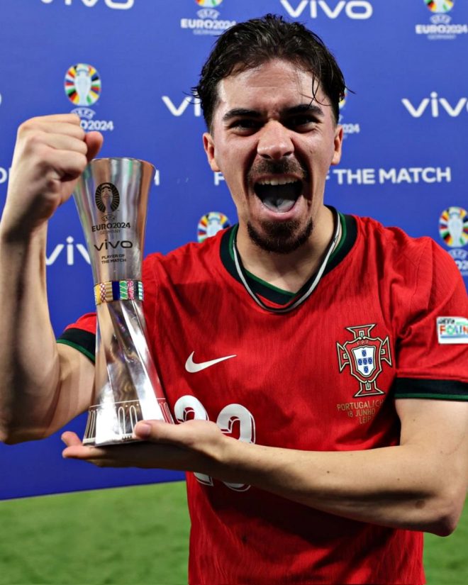 "Vitinha declares Cristiano Ronaldo the GOAT with Nations League Trophy dedication - controversy erupts!" — Cristiano Ronaldo tribute, Nations League champions, Football icon recognition