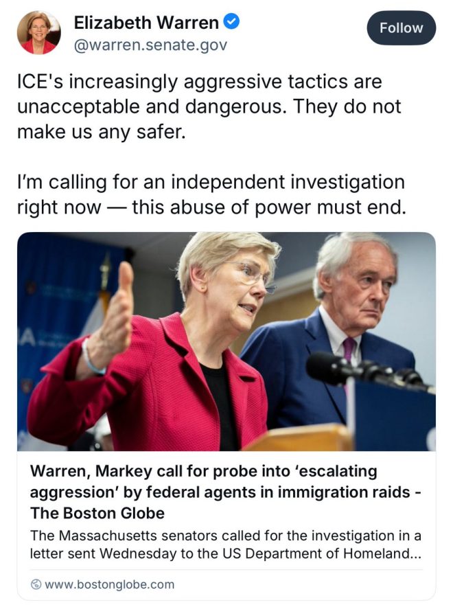 Warren & Markey Demand Probe of ICE's Secret Tactics! — Immigration enforcement scrutiny, Lawmaker accountability initiatives, Federal oversight of law enforcement