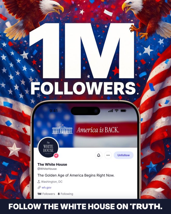 "White House's Truth Social Milestone Sparks Debate: Are Followers Real or Bought? π€π" β The White House social media milestone, Truth Social followers, US government social media success