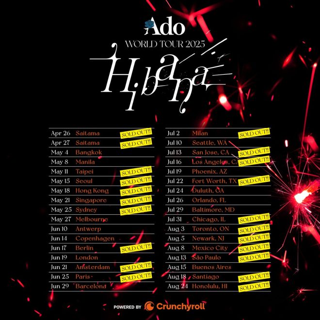 World Tour 2025: Why Are Ado's Shows Selling Out Fast? — Ado concert tickets, WORLD TOUR 2025 sold out, Hibana tour cities