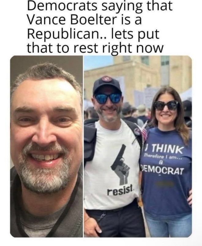 "Yea Libs sorry: He's one of you - Stop denying it, no one believes you!" — Yea Liberals, sorry he's one of you, Keep denying it, No one trusts you
Political affiliation, Yea Libs, He's part of your group, Deny all you want
Beliefs challenged, Yea Libs, In your circle, Trust is lost