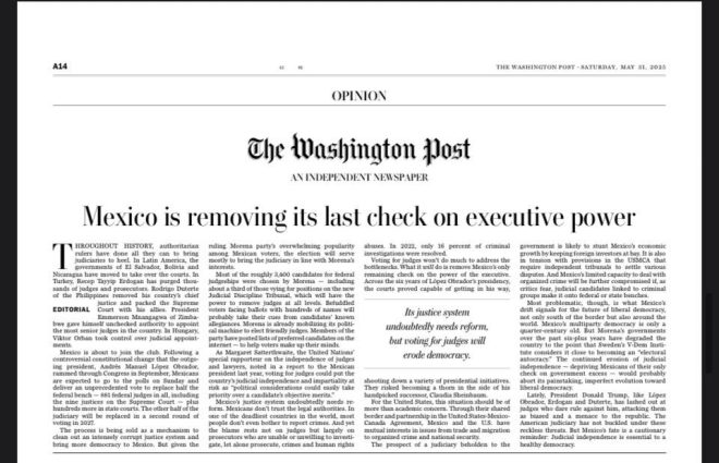 ¿Dictadura en México? Washington Post lanza dura crítica a AMLO — López Obrador propaganda, Sheinbaum democracia, Washington Post dictaduras 2025