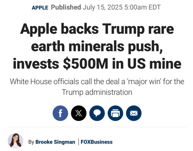 Apple Backs Trump’s Mineral Plan: $500M Shock Investment! — rare earth minerals investment, Apple Trump partnership 2025, U.S. mining industry funding