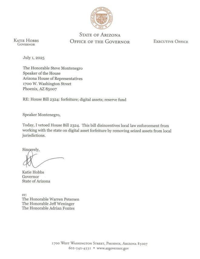 Arizona's Crypto Controversy: Governor's Bold Bitcoin Veto! —  Bitcoin legislation veto, Arizona crypto regulations, digital asset management 2025