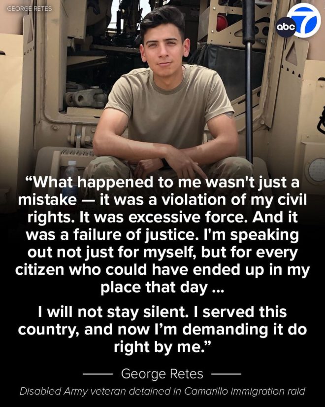 Army Vet Detained: Immigration Raid Sparks Outrage! —  disabled veteran immigration raid, federal agents investigation 2025, Camarillo security guard detained
