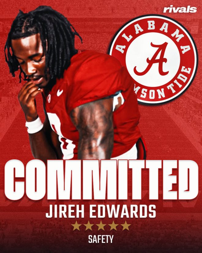 🚨BREAKING: 5-Star Safety Jireh Edwards Shocks Fans, Chooses Alabama! — 5-star football recruit 2025, top safety commits Alabama, Jireh Edwards highlights