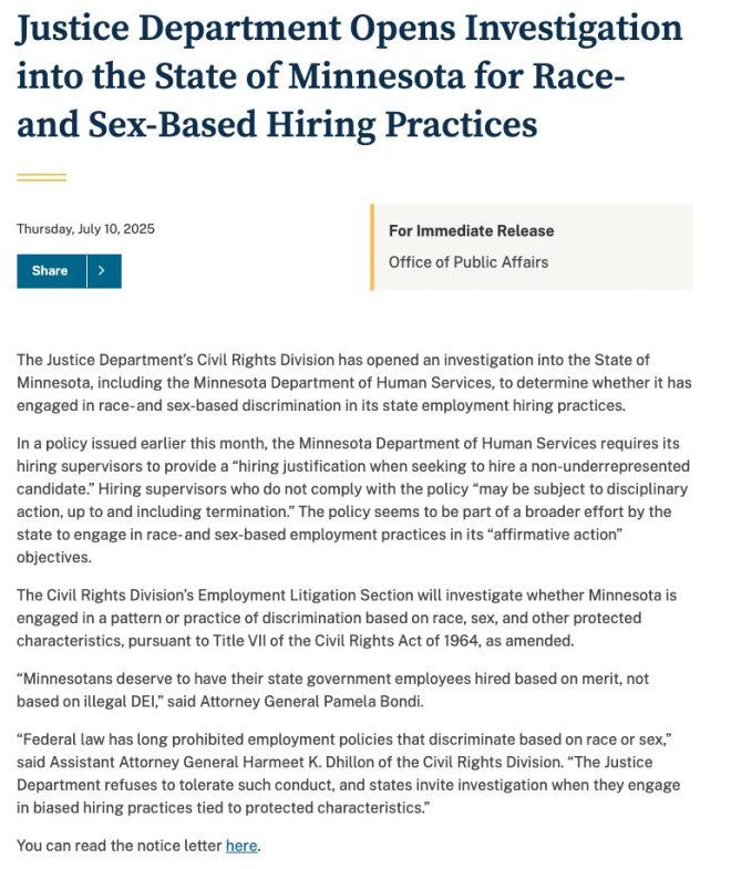 DOJ Probes Minnesota: Is Discrimination Hiding in Plain Sight? —  Civil Rights Investigation Minnesota, DOJ Discrimination Inquiry 2025, Race and Gender Equality Minnesota