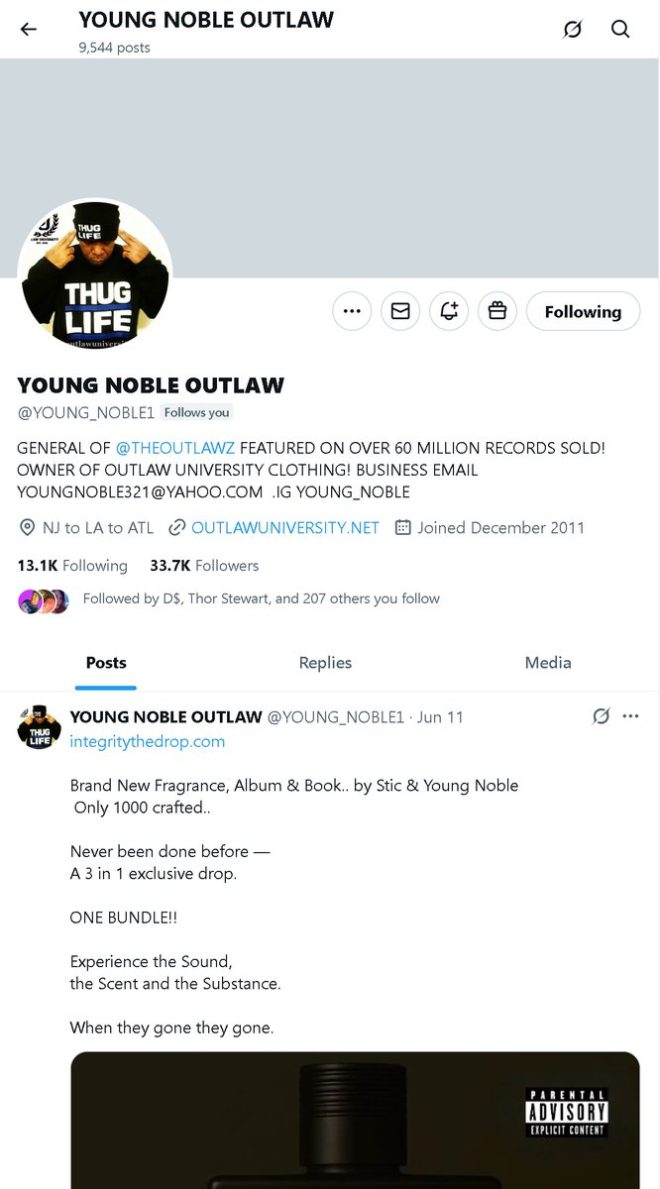 Death of @YOUNG_NOBLE1: A True Legend from The Outlawz