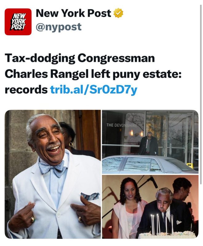Death of Charles Rangel: Proof Crime Doesn’t Pay