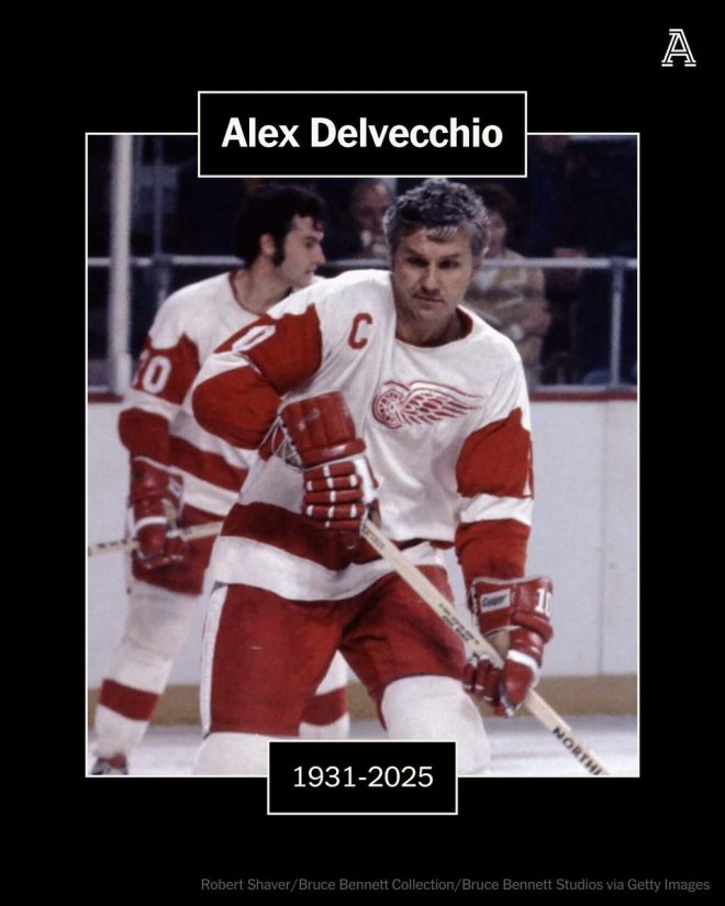 Death of Detroit Red Wings Legend Alex Delvecchio at 93