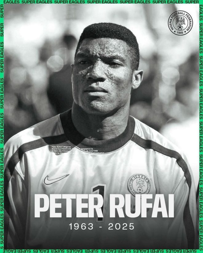Death of Legendary Nigerian Goalkeeper Peter Rufai at 61
## Good night....Legend 🕊